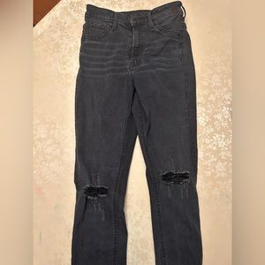 H&M Black Ripped Skinny Jeans Size 2
